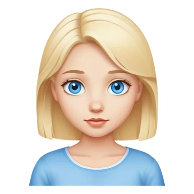 cute blonde girl character with blue eyes sticker
