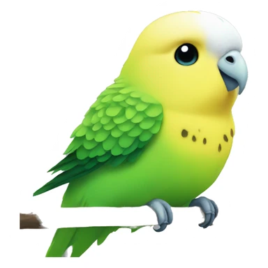 green yellow budgie sticker