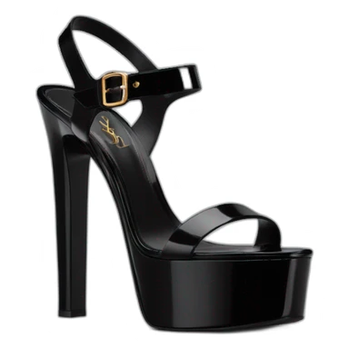 Ysl TRIBUTE PLATFORM SANDAL black PATENT LEATHER sticker