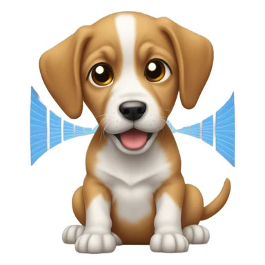 Beatboxing puppy sticker