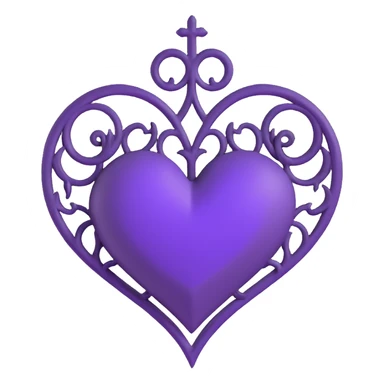 mysterious gothic heart purple sticker