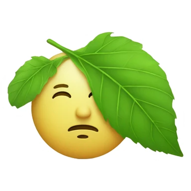 pensive leaf sticker