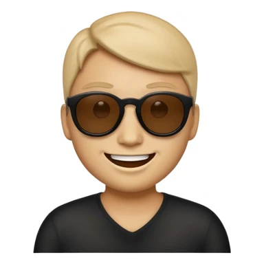emoji smile dark sunglasses sticker