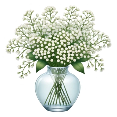 Baby’s breath bouquet in clear vase  sticker