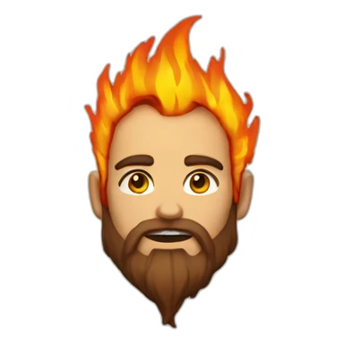 Fire Bender with beard sticker