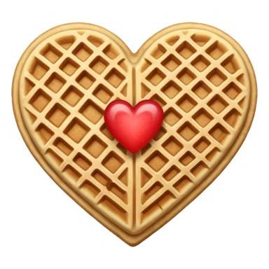 beige heart waffle sticker