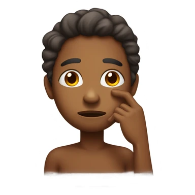 Brown person upset Face Palm  sticker