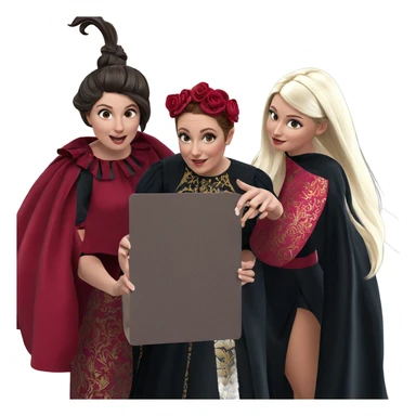 girls in elegant dresses sticker