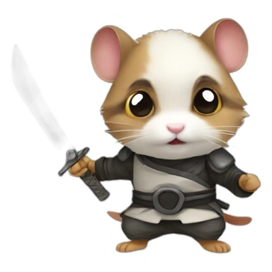 Ninja hamster  sticker