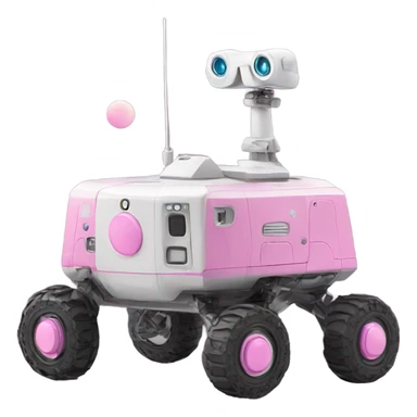 moon rover in pink color sticker