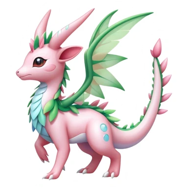 Shiny Exotic Cute Majestic Ethereal Sparkly Flygon-Sylveon-Shaymin-Meganium-Hybrid-Creature sticker