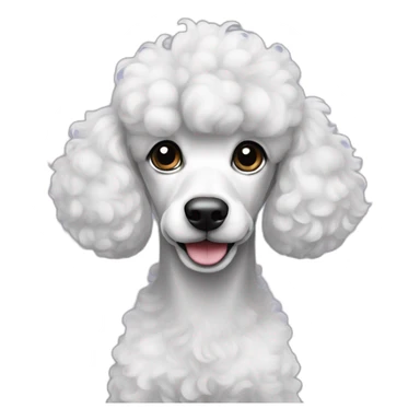 Luna poodle black and white spots sticker