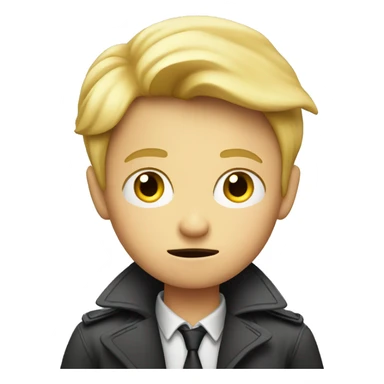blond boy detective scared sticker