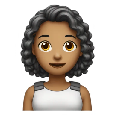 nurd girle with computer sticker