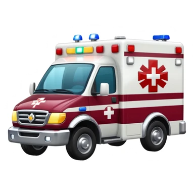 burgundy ambulance sticker