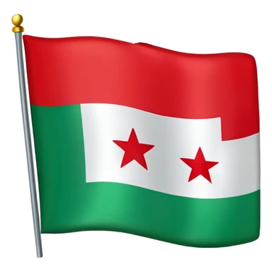 Syria flag but replace the by green and three red Stars  sticker