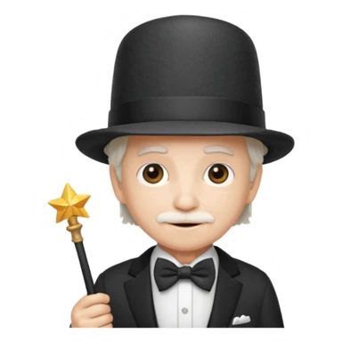67 kid with a bowtie, a fancy hat and a wand sticker