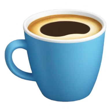 Flat white in a blue cup sticker