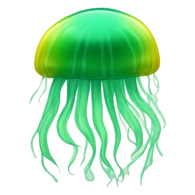 jelly Fish Green yellow sticker