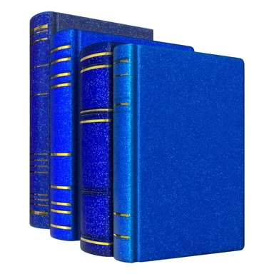 books cobalt glittery sparkle sticker