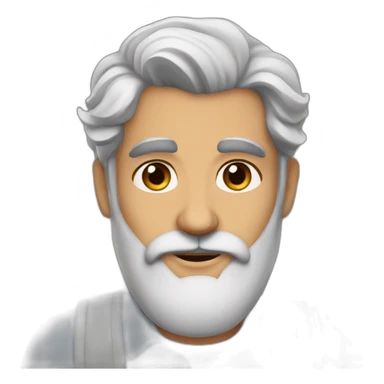 30s persian man, brown eyes, grey beard sticker