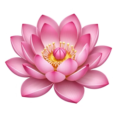 lotus flower with a pink bow on top sticker