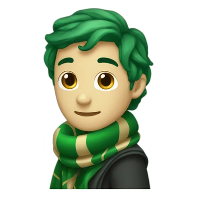 Slytherin snake with a scarf hogwarts sticker