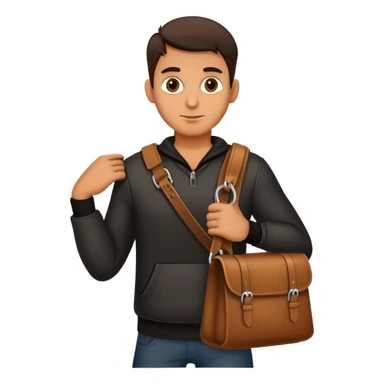 thief carrying a bag on his shoulder sticker