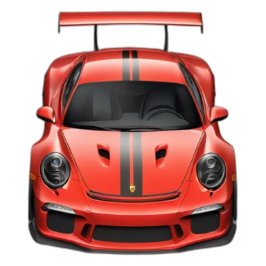 Red Porsche 911 GT3 RS  sticker