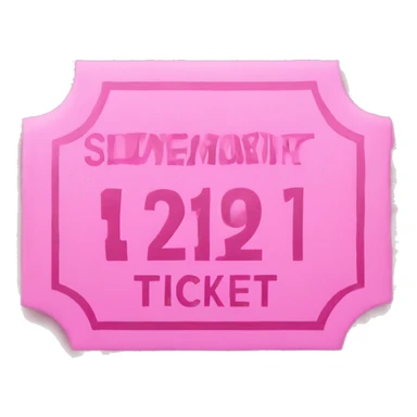 Pink entry ticket  sticker