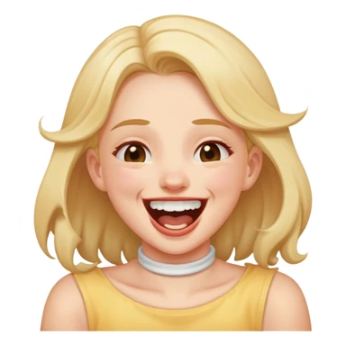 A girl laughing while chocking  sticker