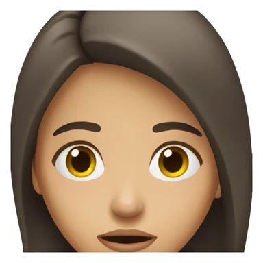 Brunette Girl very tired  sticker