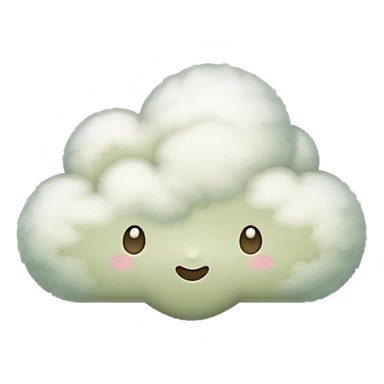 pastel olive cloud sticker