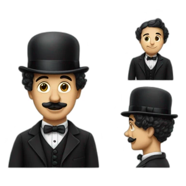 Charlie Chaplin sans chapeau sticker