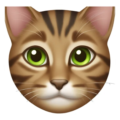 brown female tabby cat with green eyes  sticker