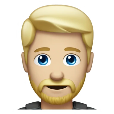 bored blond man with a light blond beard and blue eyes  sticker