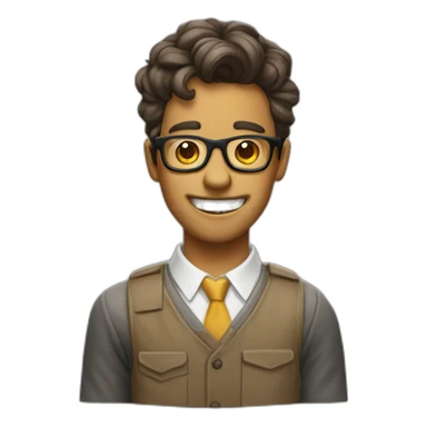 Nerd With buck teeth sticker