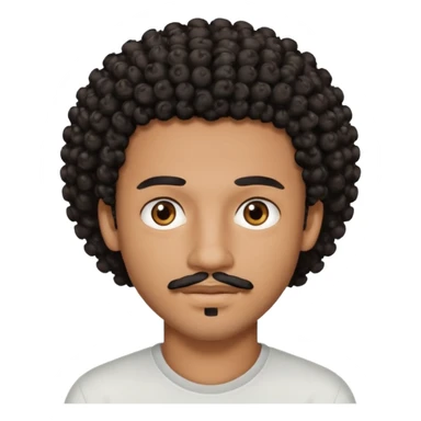 Am I black?Am I black?black curly hair brown eyes 20 years old thin mustache goatee  sticker