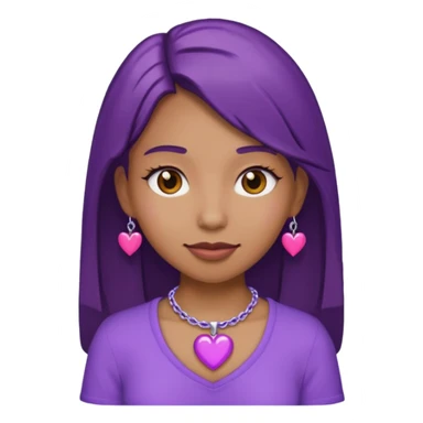 Marcie purple heart emoji sticker