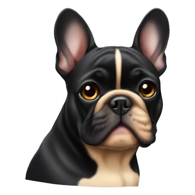Black and tan French bulldog  sticker