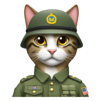 military cat with gn sticker