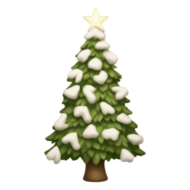  christmas tree beige and white cozy sticker