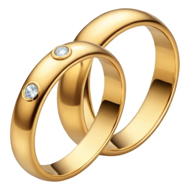 wedding rings, one ring for woman with diamond, second ring for man without diamond sticker
