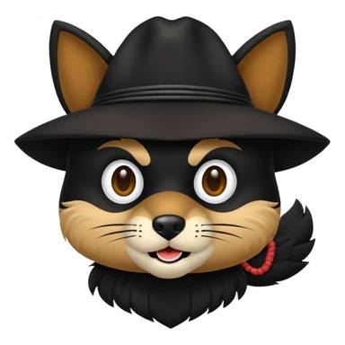 zorro mascota sosteniendo un neumático sticker