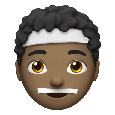 wounded and bandaged black hair  sticker