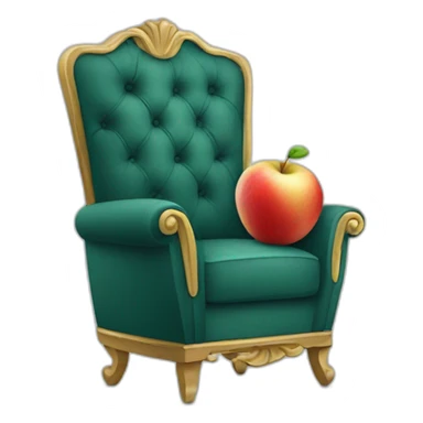 Pomme dans fauteuil sticker