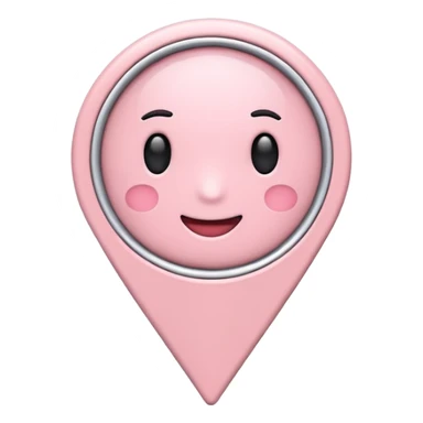 pale pink location pin emoji without face sticker