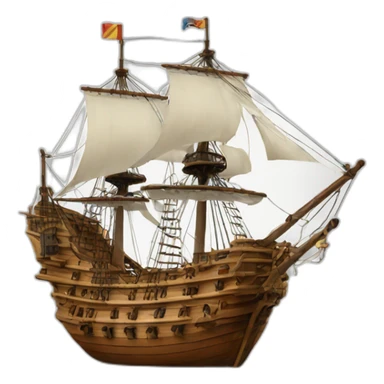 Spanish galeon ship sticker