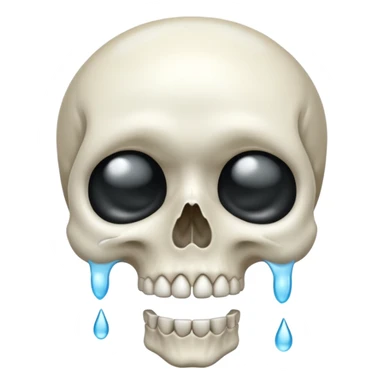 Skull crying loudly and alot sticker