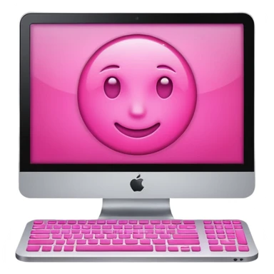 make a computer with pink tones

 sticker